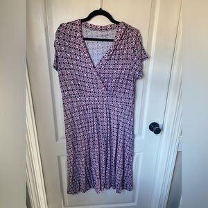 Croft & Barrow Floral Midi Dress - Pink and White